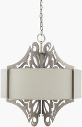 Roxy Steel Pendant Light, Brushed Metallic Pewter