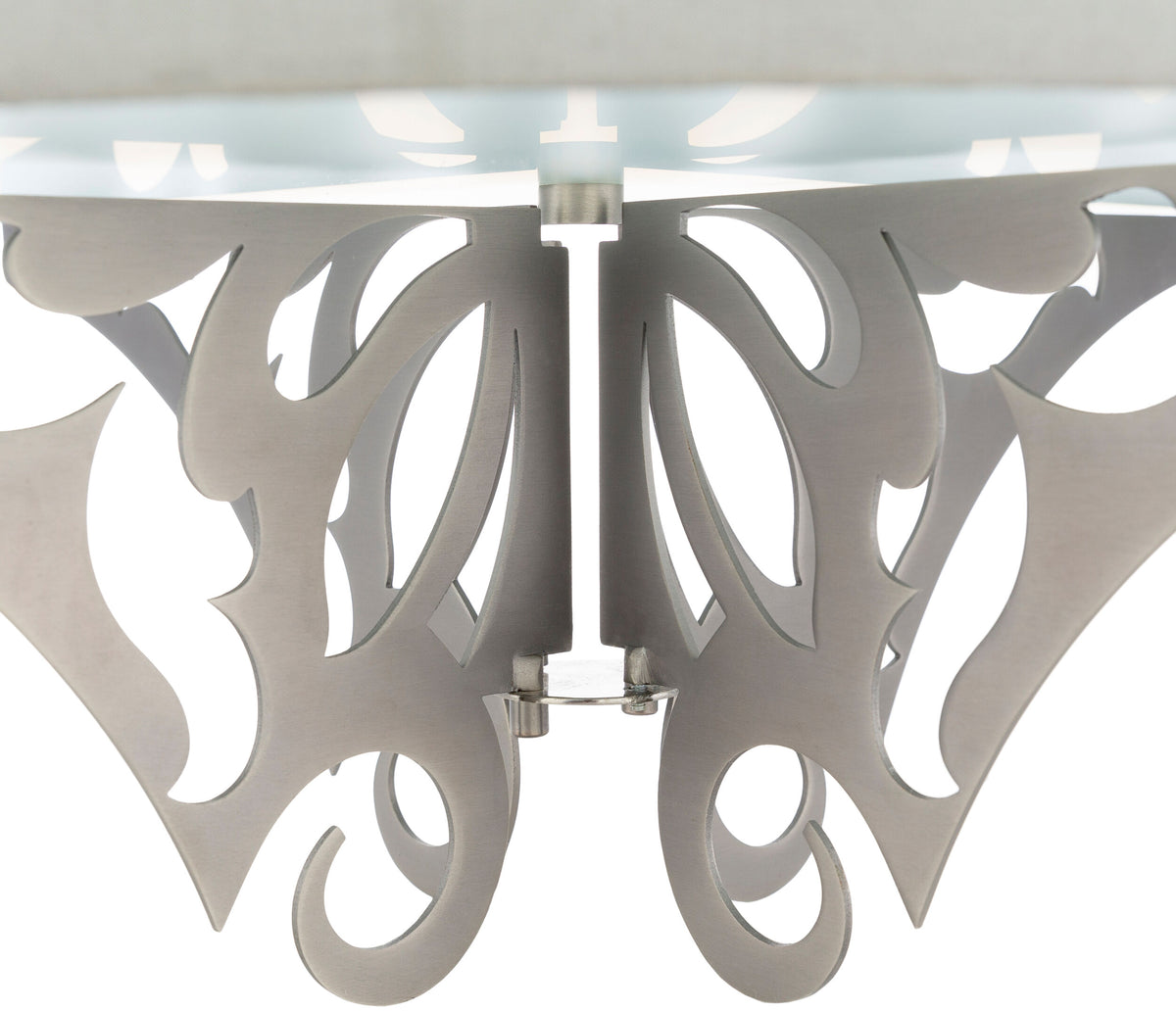 Roxy Steel Pendant Light, Brushed Metallic Pewter