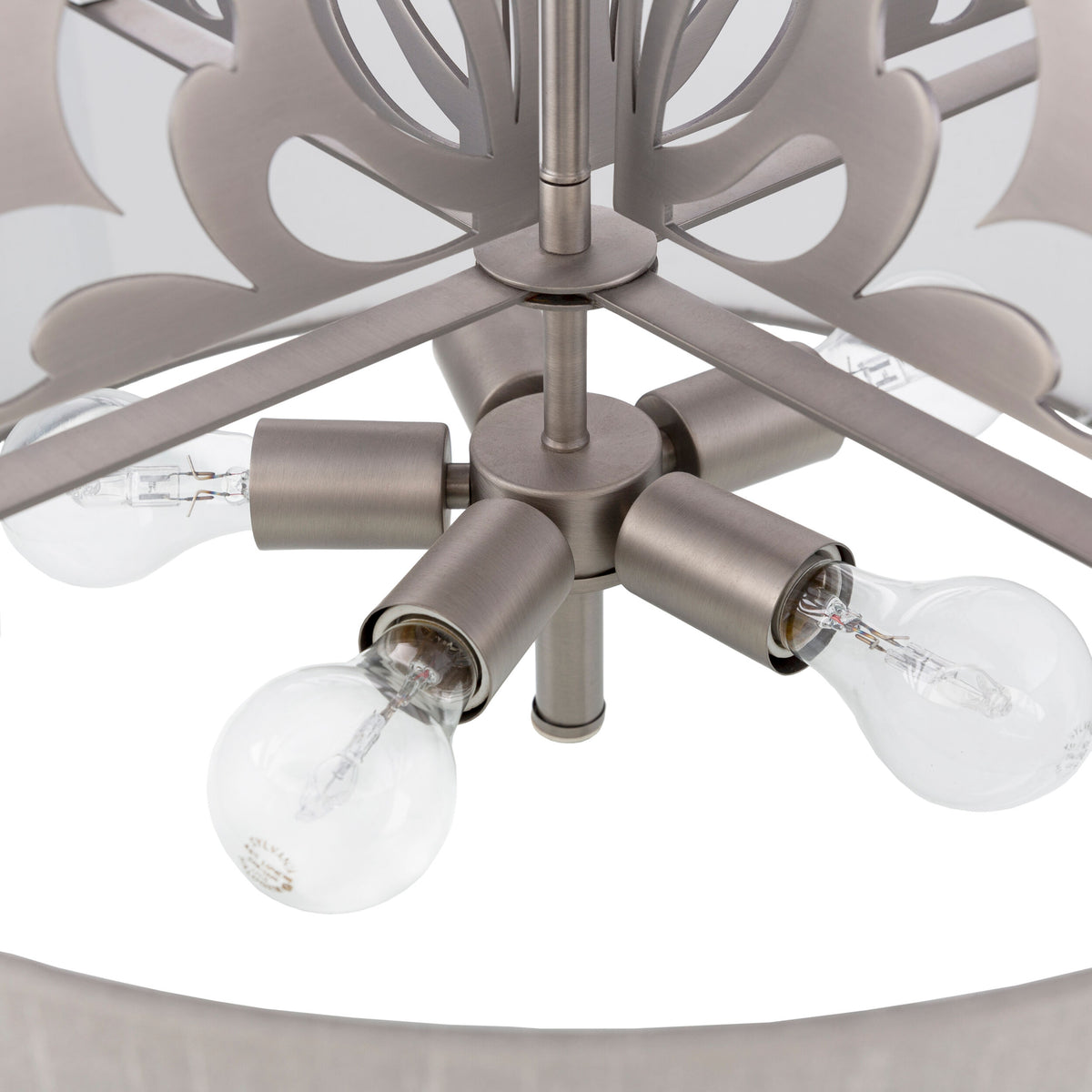 Roxy Steel Pendant Light, Brushed Metallic Pewter