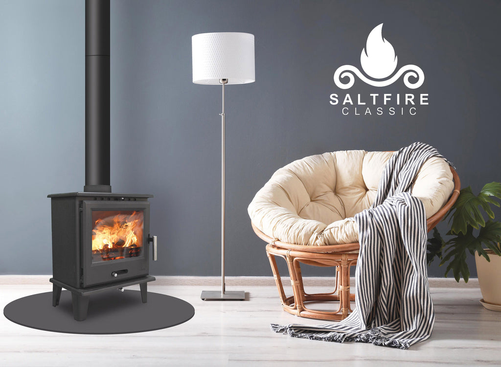 5kW Wood Burning Stove — Saltfire Classic Multi-Fuel Log Burner, DEFRA Exempt