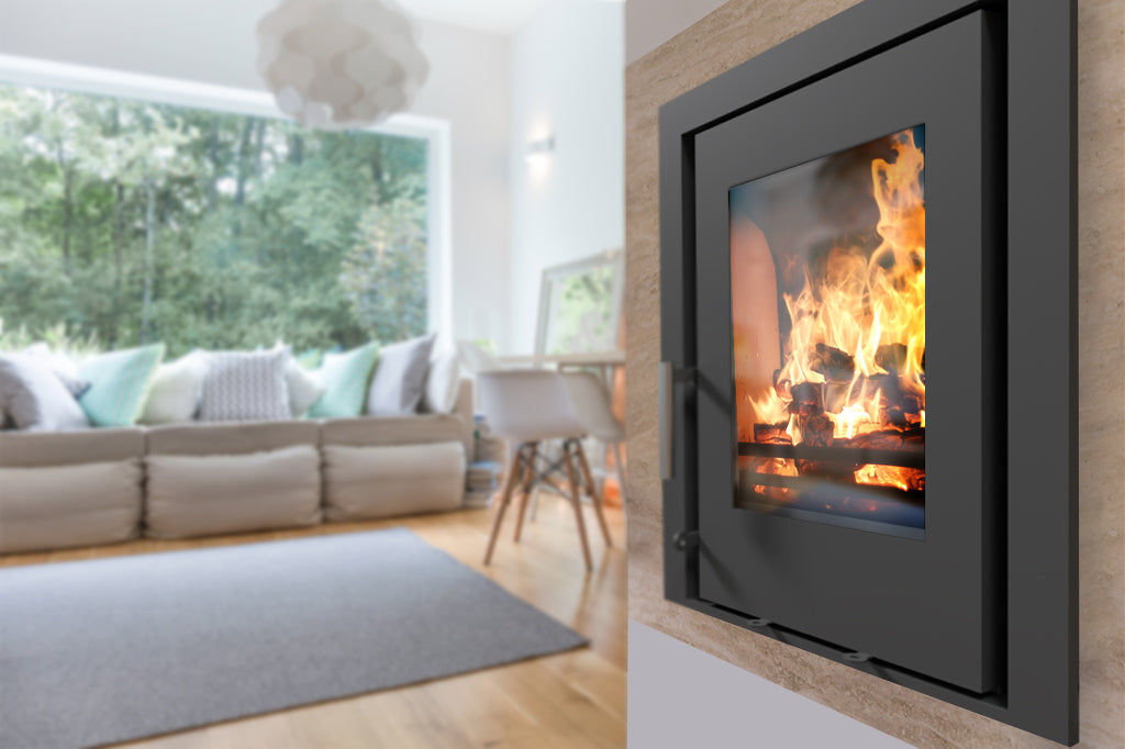 5kW Inset Wood Burning Stove — Saltfire CS5 Inset Multi-Fuel Log Burner, DEFRA Exempt