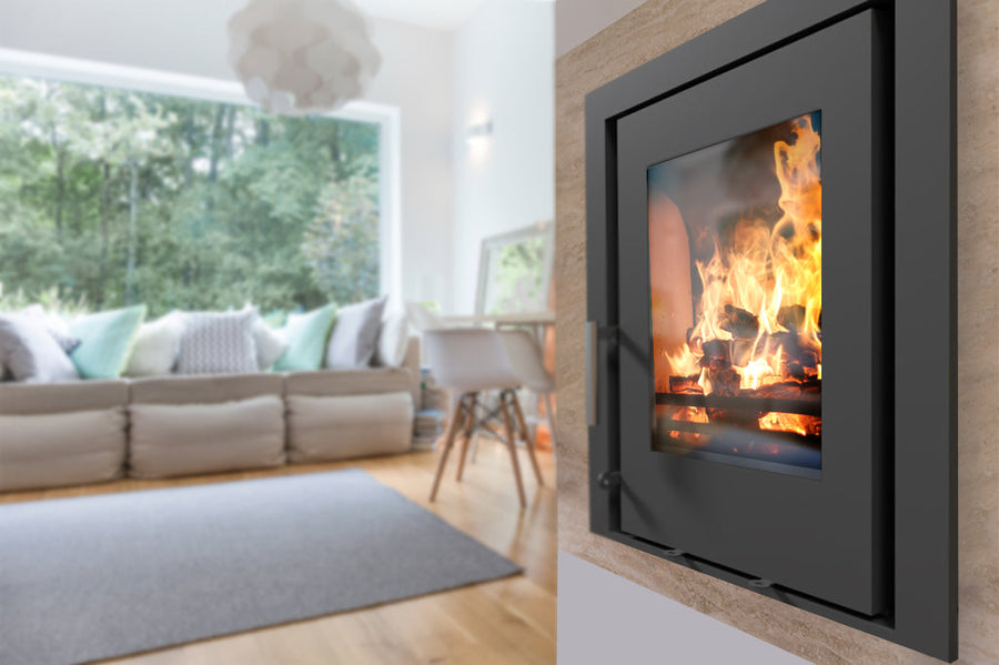 5kW Inset Wood Burning Stove — Saltfire CS5 Inset Multi-Fuel Log Burner, DEFRA Exempt