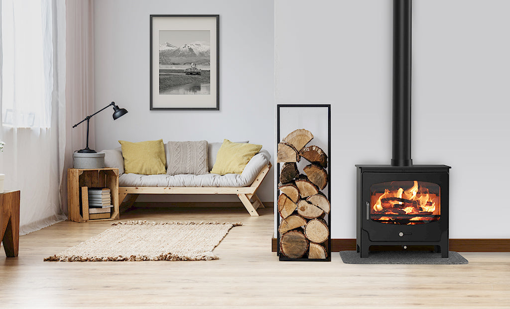 5kW Wood Burning Stove — Saltfire ST-X Wide Log Burner