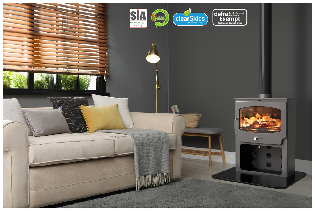 5kW Wood Burning Stove — Saltfire ST-X Wide Log Burner