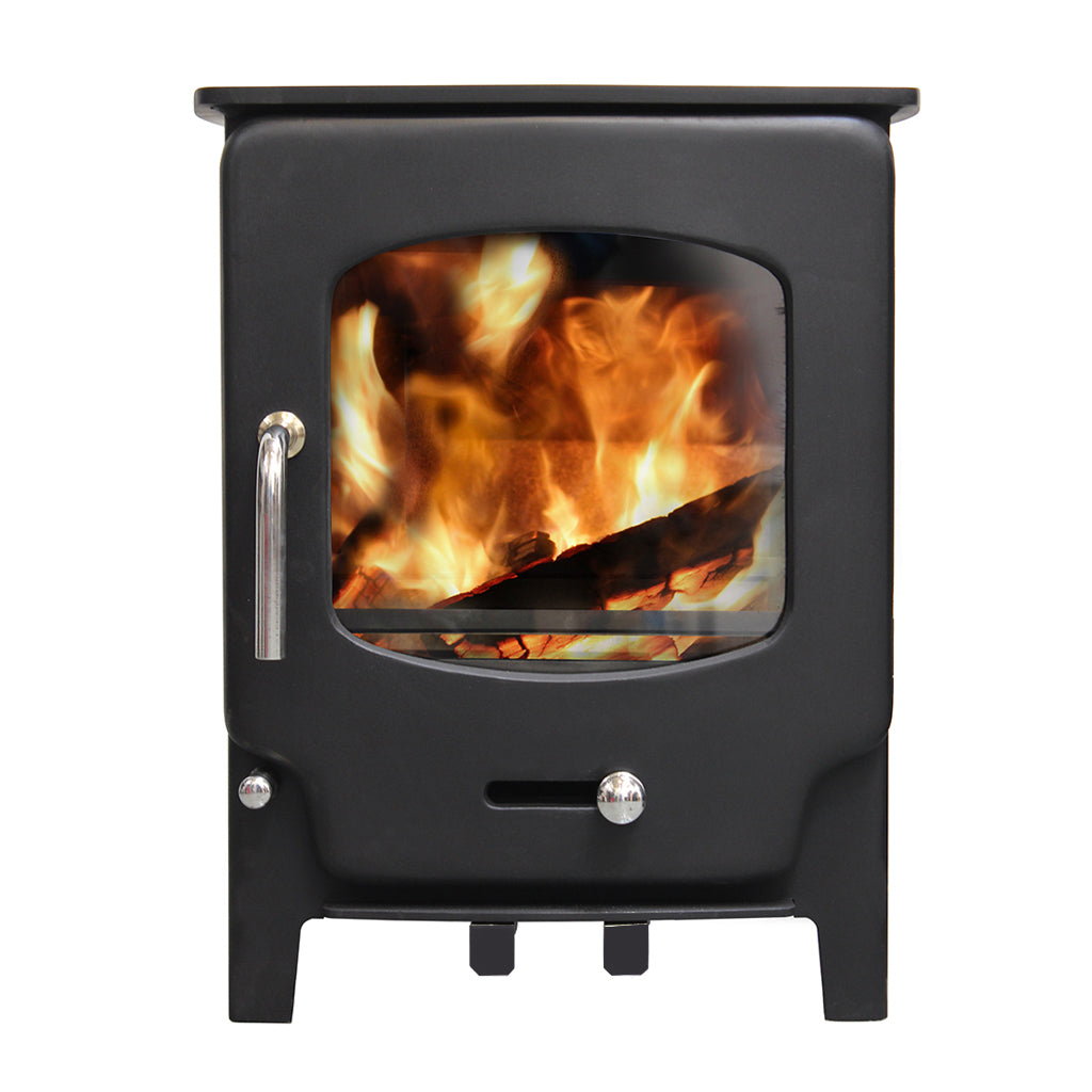 4.1kW Small Wood Burning Stove — Saltfire ST-X4 Log Burner, DEFRA Exempt