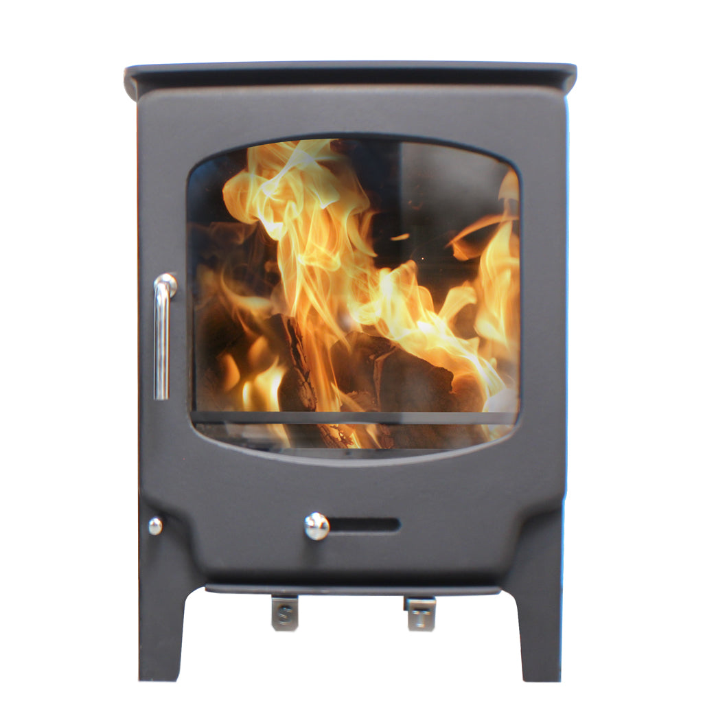 8kW Wood Burning Stove — Saltfire ST-X8 Log Burner, DEFRA Exempt