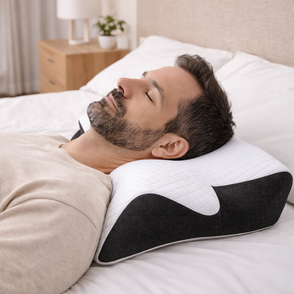 Contoured Memory Foam Sleeping Pillow
