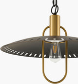 Seget Iron Pendant Light, Painted Black