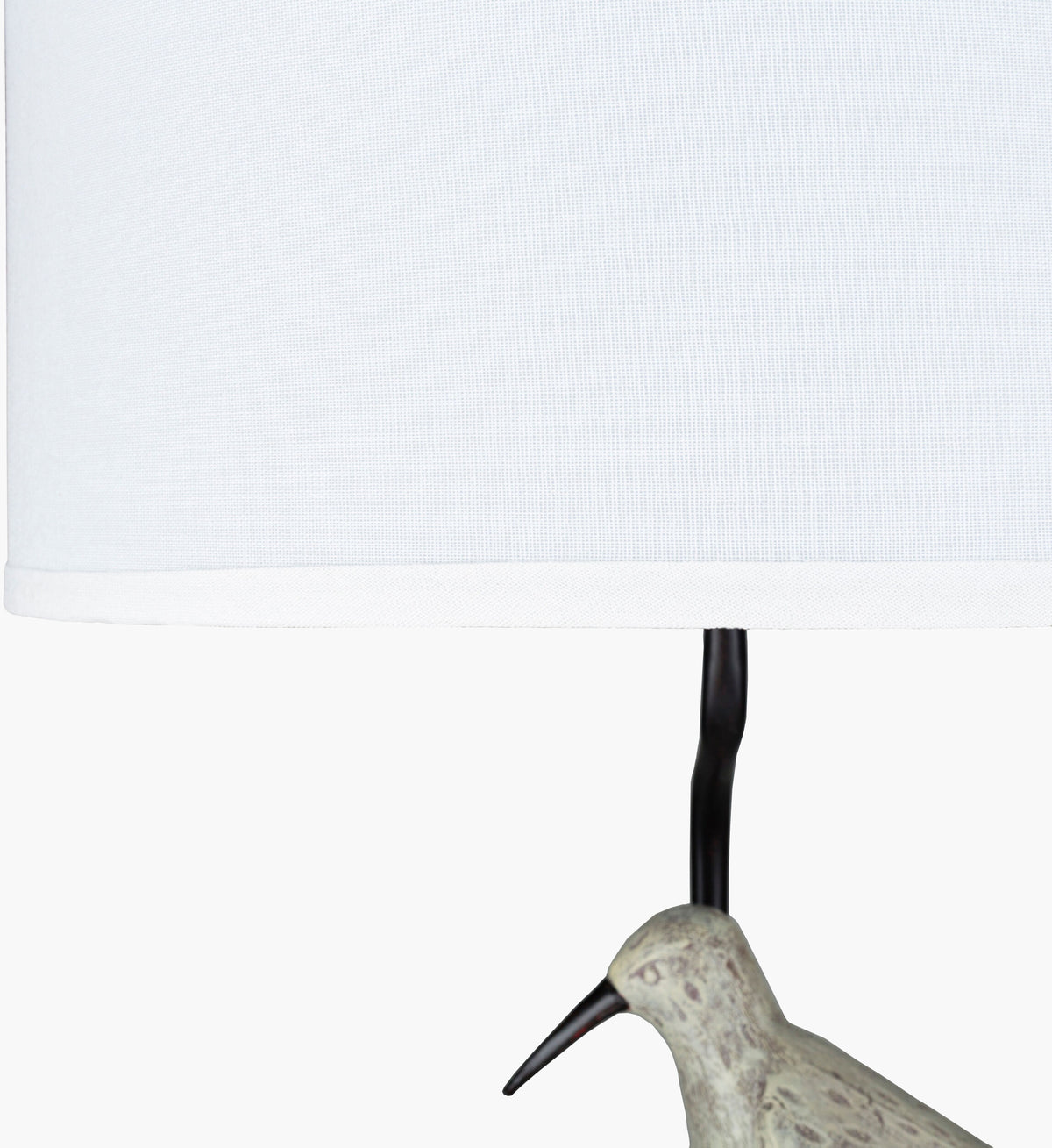 Seagull 31" Resin Table Lamp, Hand Painted Black