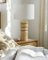 Simeon 28" Resin Table Lamp, Painted Wood