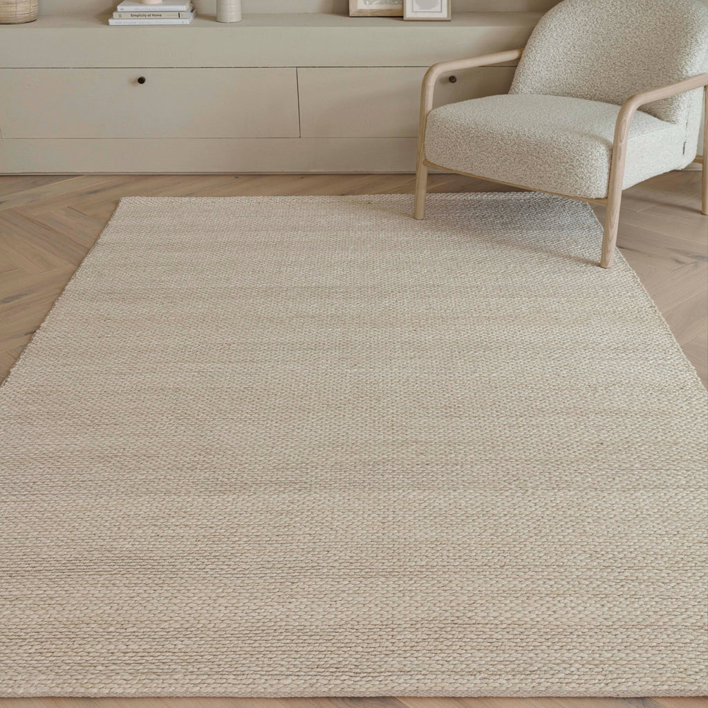 Simplicity Rug styled in a living room