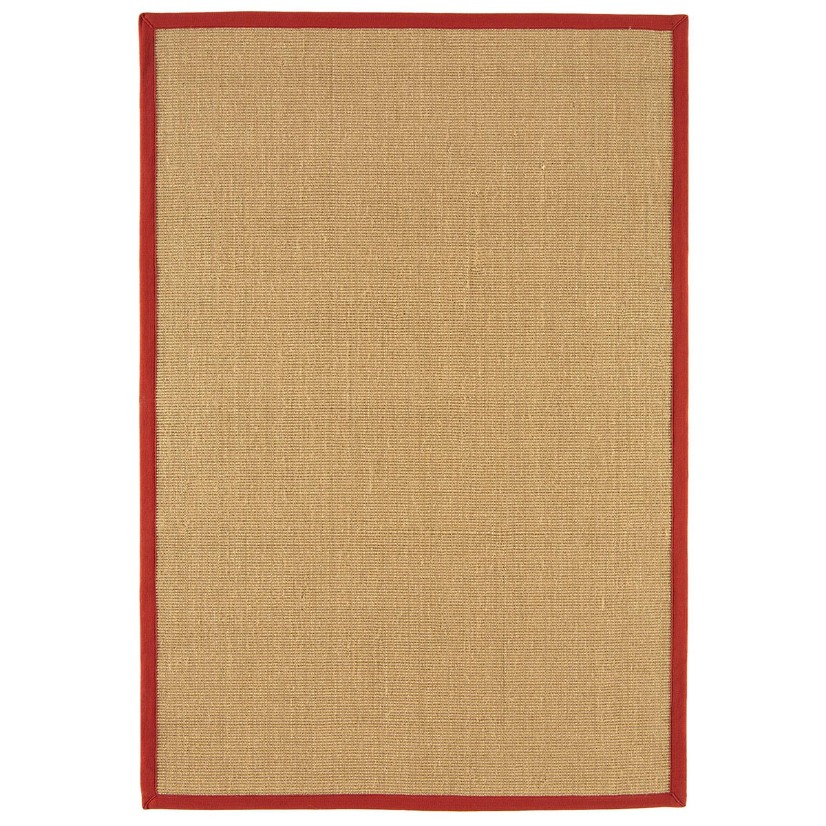 Sisal Rug - Linen/Red