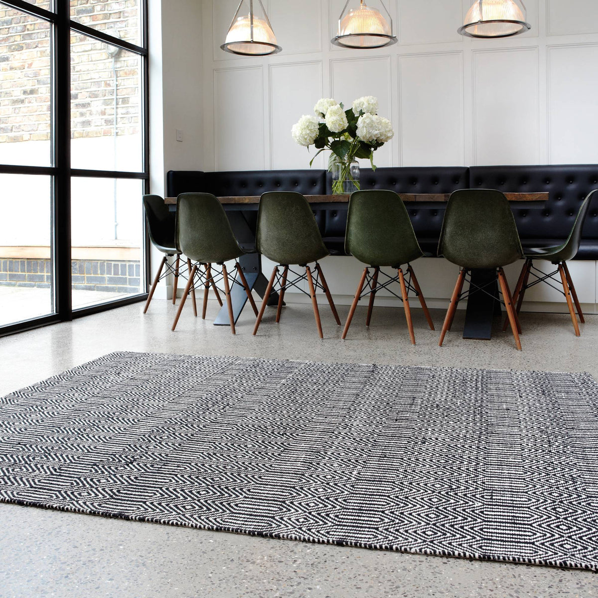 Sloan Rug styled in a living room