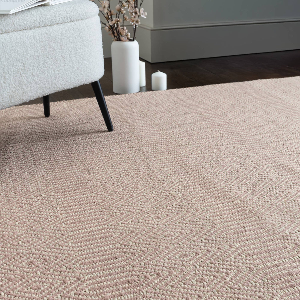 Sloan Rug styled in a living room