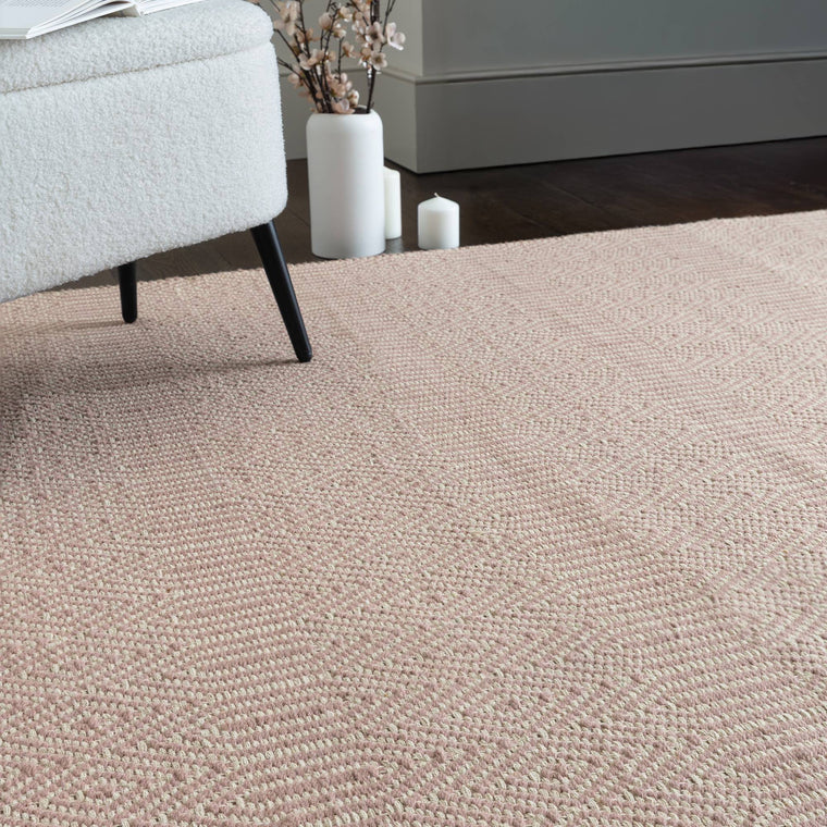 Flatweave, no pile — Geometric Wool Living Room Rug — Flatweave, Hand Woven, Sloan