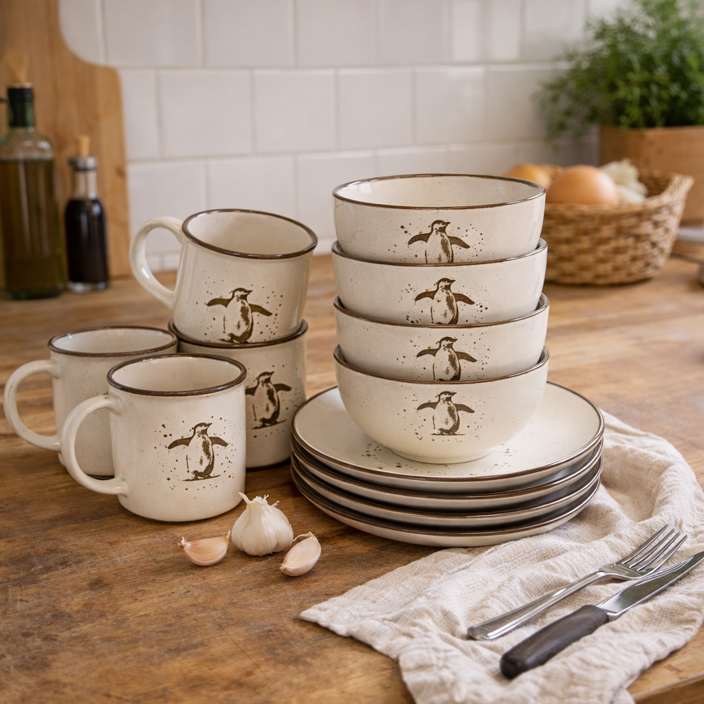 16-Piece Stoneware Dinnerware Set