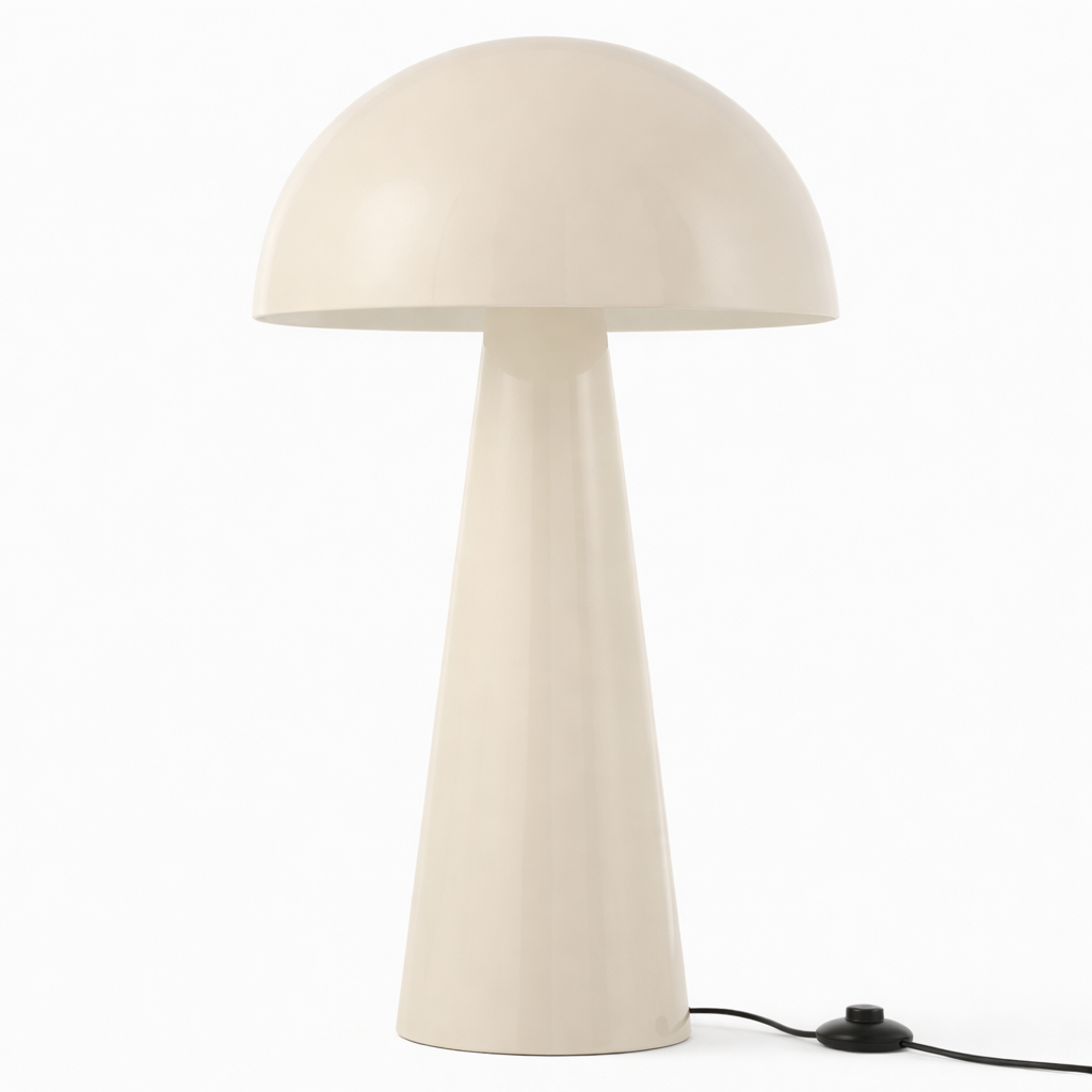 White Floor Lamp With Dome Shape