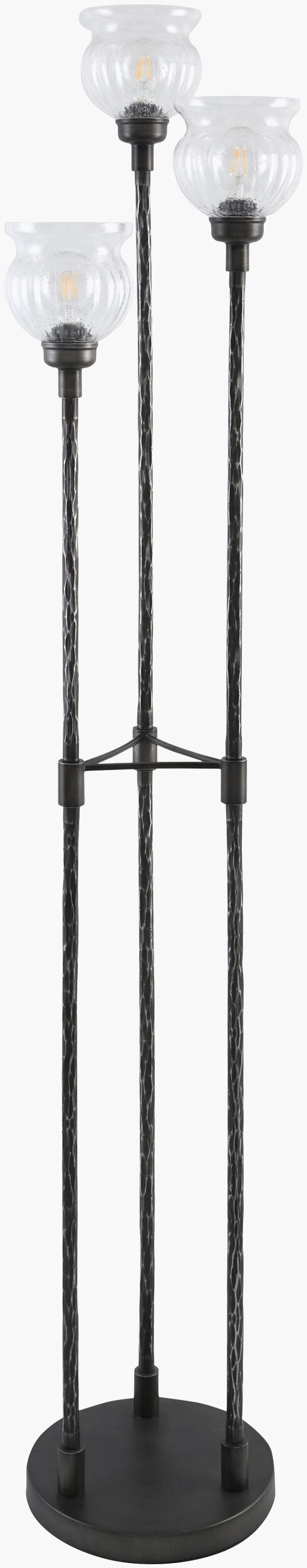 Sergio 68" Iron Floor Lamp, Painted Silver Gray