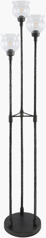 Sergio 68" Iron Floor Lamp, Painted Silver Gray