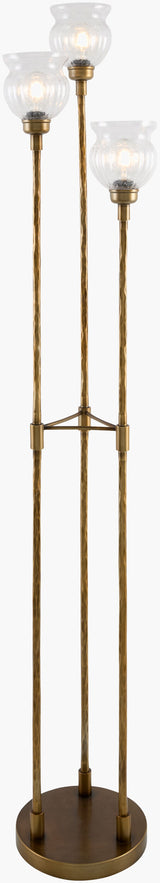 Sergio 68" Iron Floor Lamp, Painted Gold