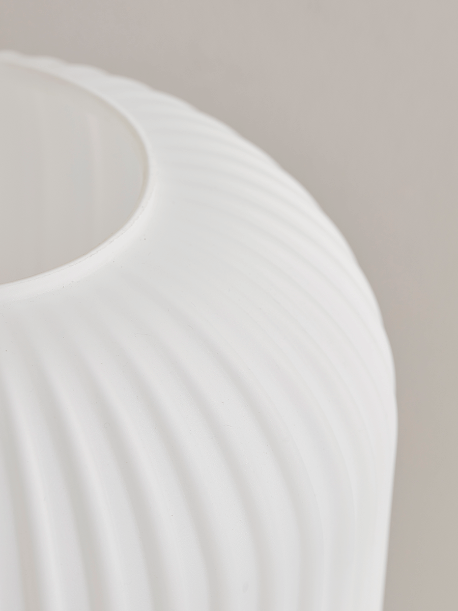 Table Lamp with White Glass and Marble