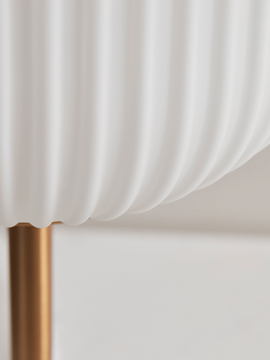 Table Lamp with White Glass and Marble
