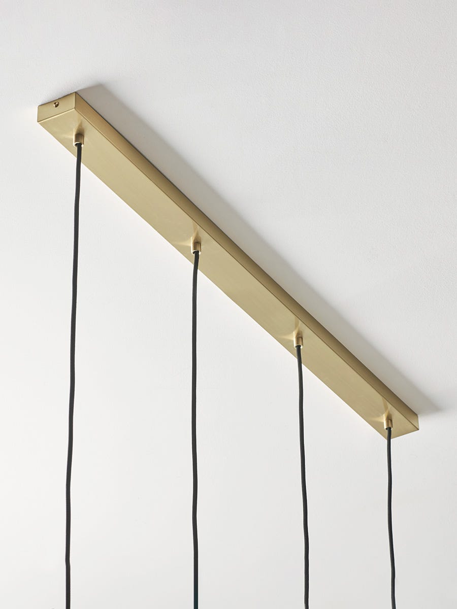 Four Pendant Lamps with Frosted Glass