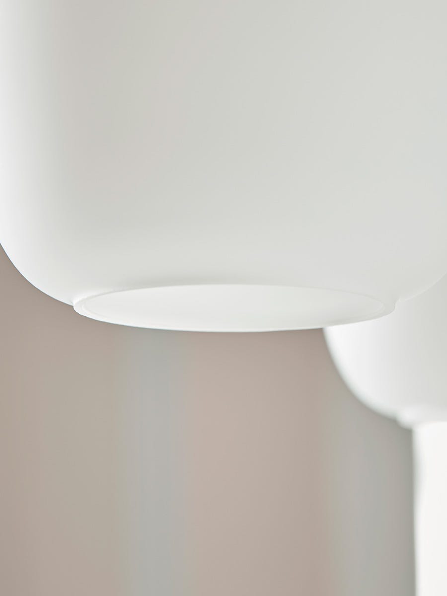 Four Pendant Lamps with Frosted Glass