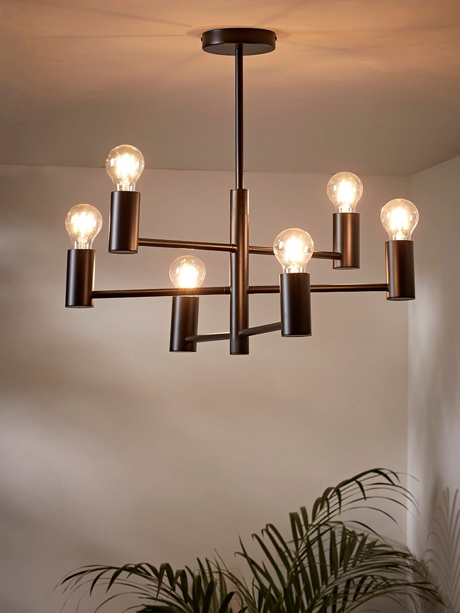 Six-Arm Metal Pendant Lamp