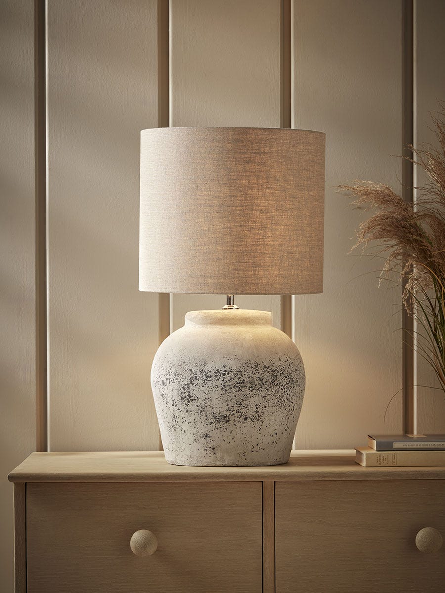 Aged Concrete Table Lamp
