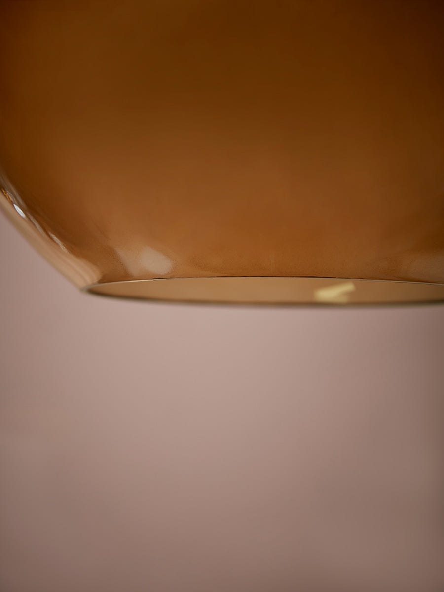 Mia Pendant Lamp - Amber Glass