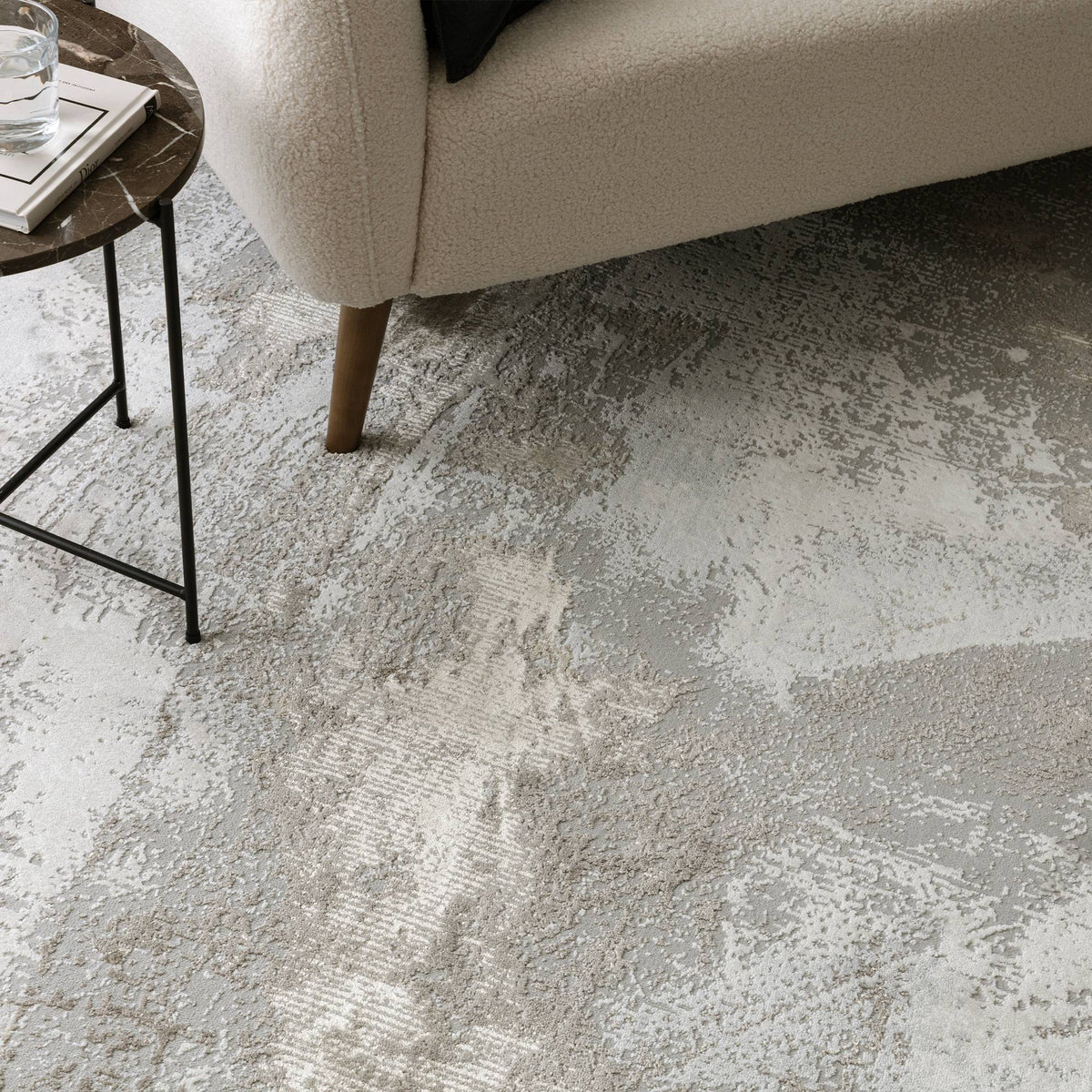 Stellar Rug styled in a living room
