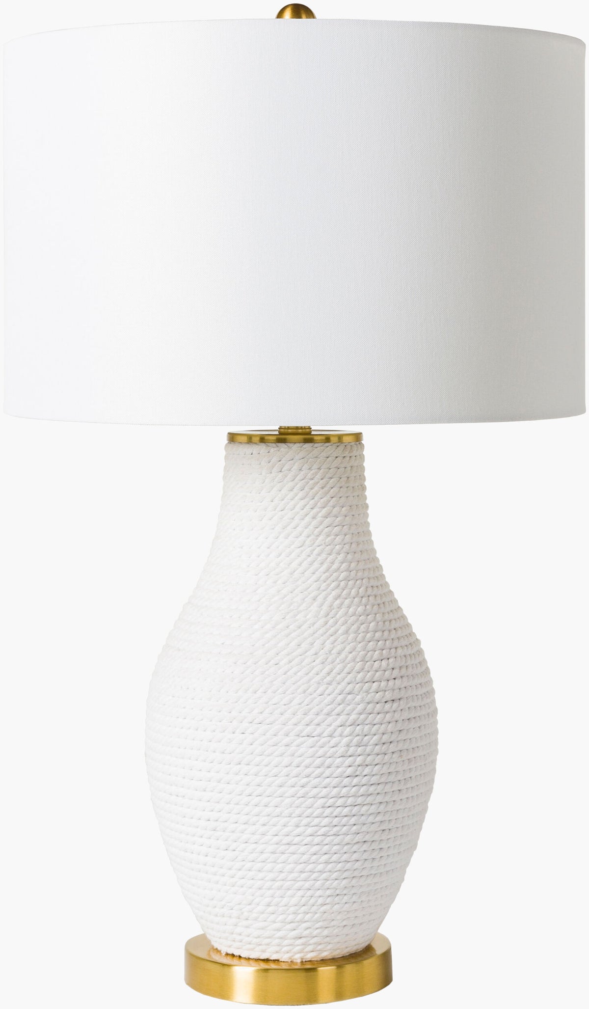 Steve 28" fabric Table Lamp, Textured White