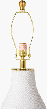 Steve 28" fabric Table Lamp, Textured White