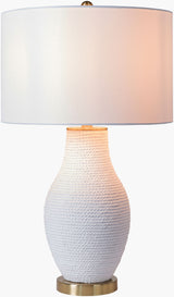 Steve 28" fabric Table Lamp, Textured White