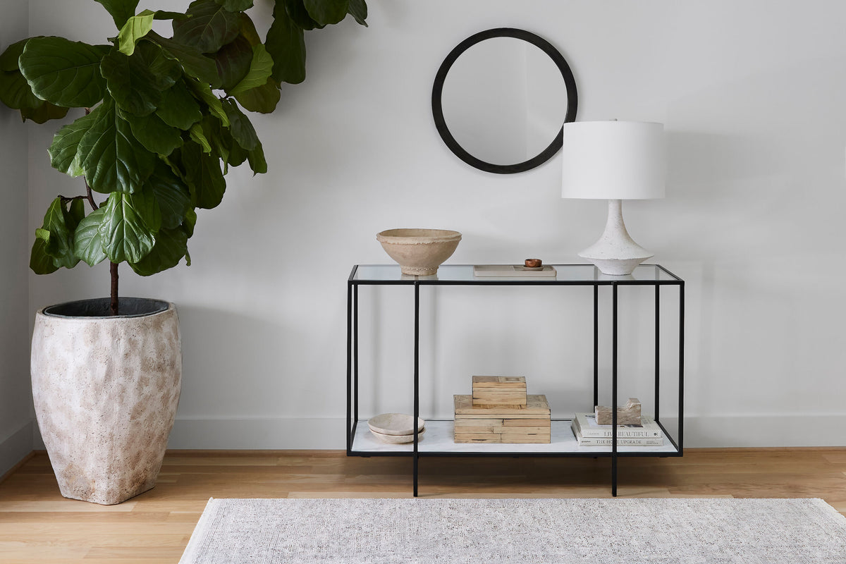 Bryant 23" Resin Table Lamp, Plaster White