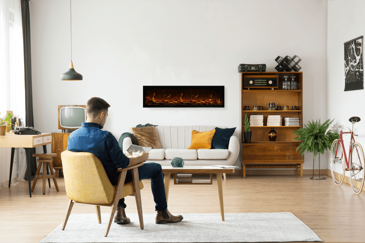 Amantii Symmetry XT Bespoke 74" Electric Fireplace — view 2