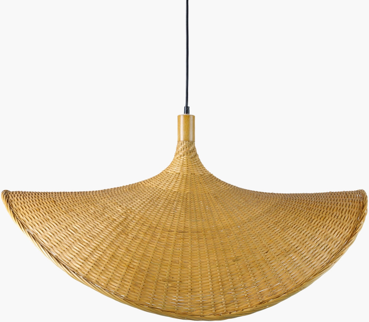 Taiga Rattan Pendant Light, Natural Black