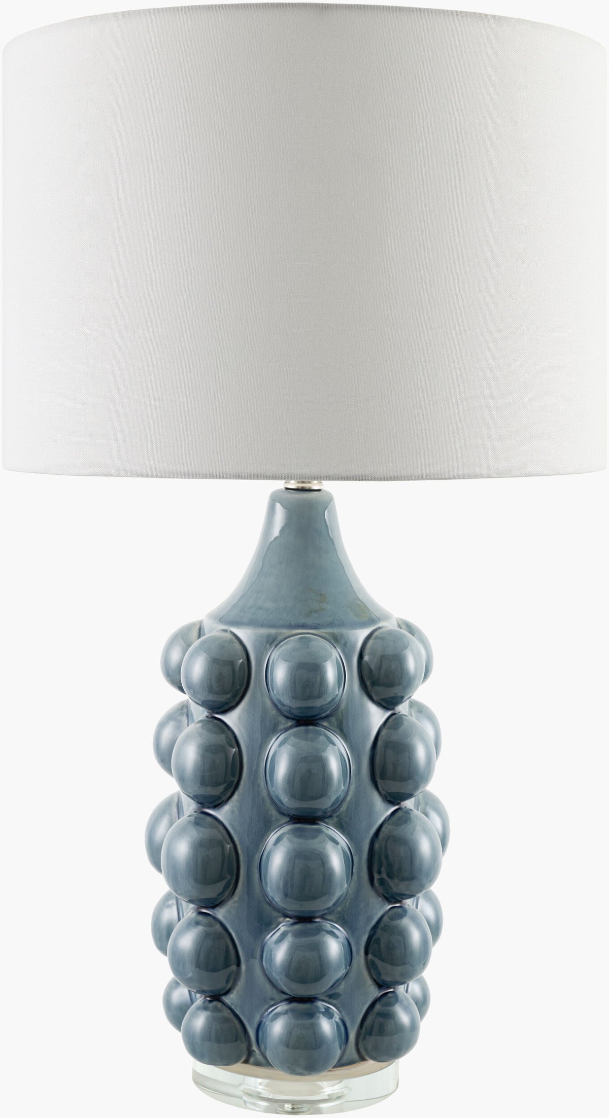 Terravi 32" Ceramic Table Lamp, Glazed Dark Green