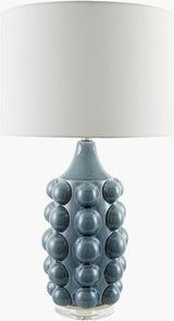 Terravi 32" Ceramic Table Lamp, Glazed Dark Green