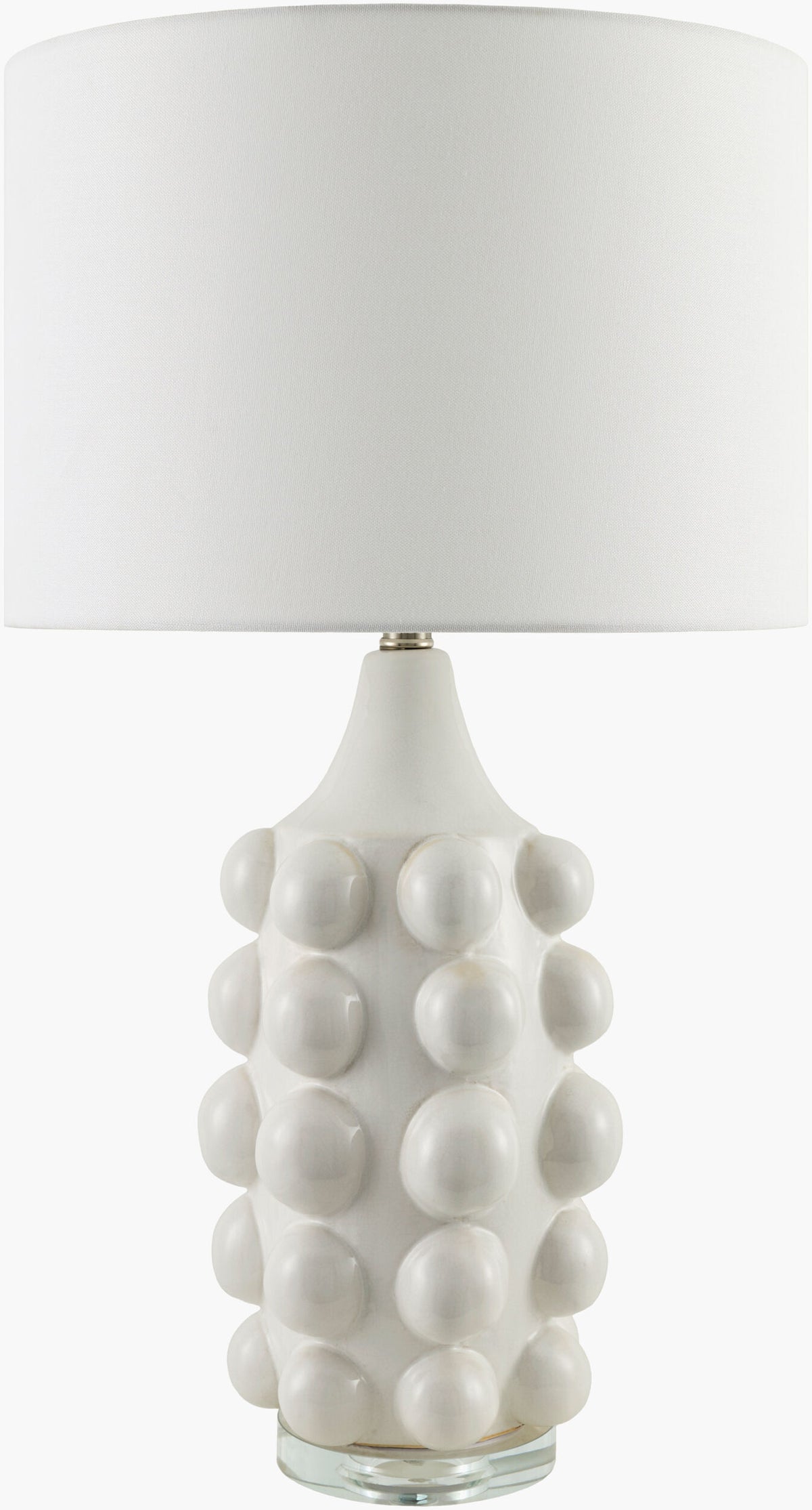 Terravi 32" Ceramic Table Lamp, Glazed White
