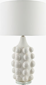 Terravi 32" Ceramic Table Lamp, Glazed White