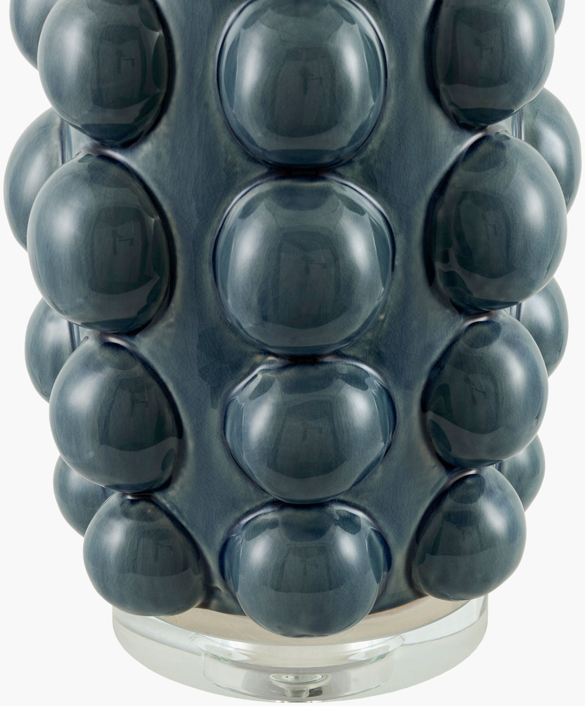 Terravi 32" Ceramic Table Lamp, Glazed Dark Green