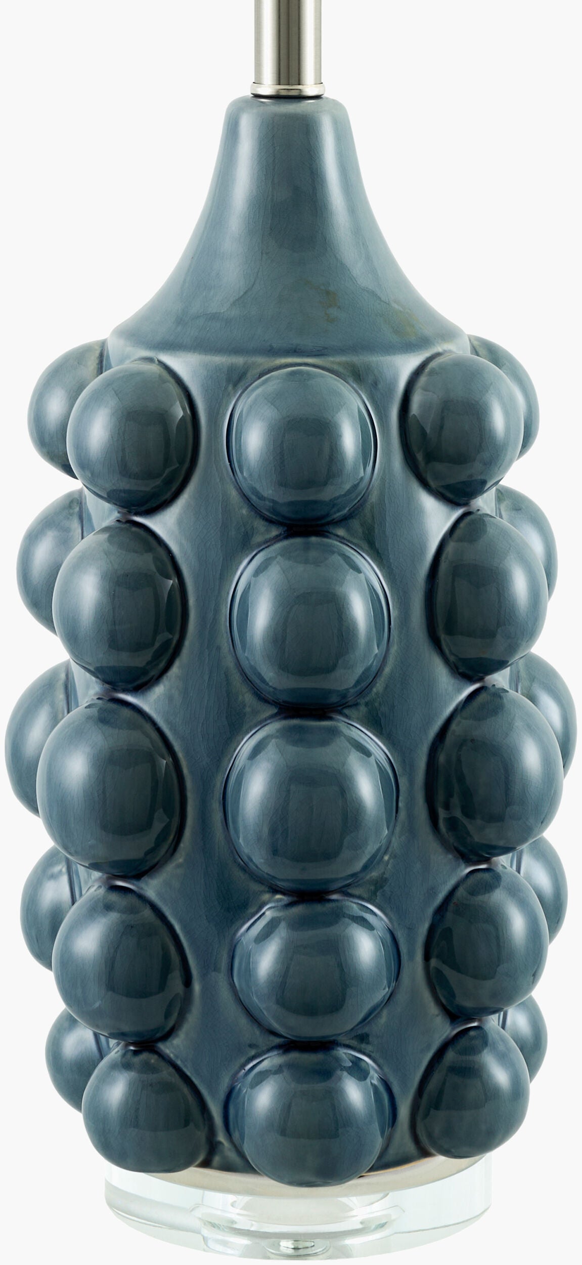 Terravi 32" Ceramic Table Lamp, Glazed Dark Green