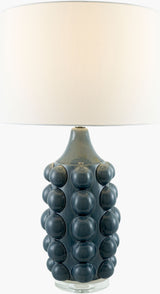 Terravi 32" Ceramic Table Lamp, Glazed Dark Green