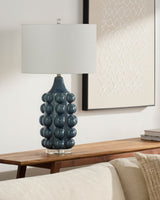 Terravi 32" Ceramic Table Lamp, Glazed Dark Green