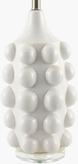 Terravi 32" Ceramic Table Lamp, Glazed White