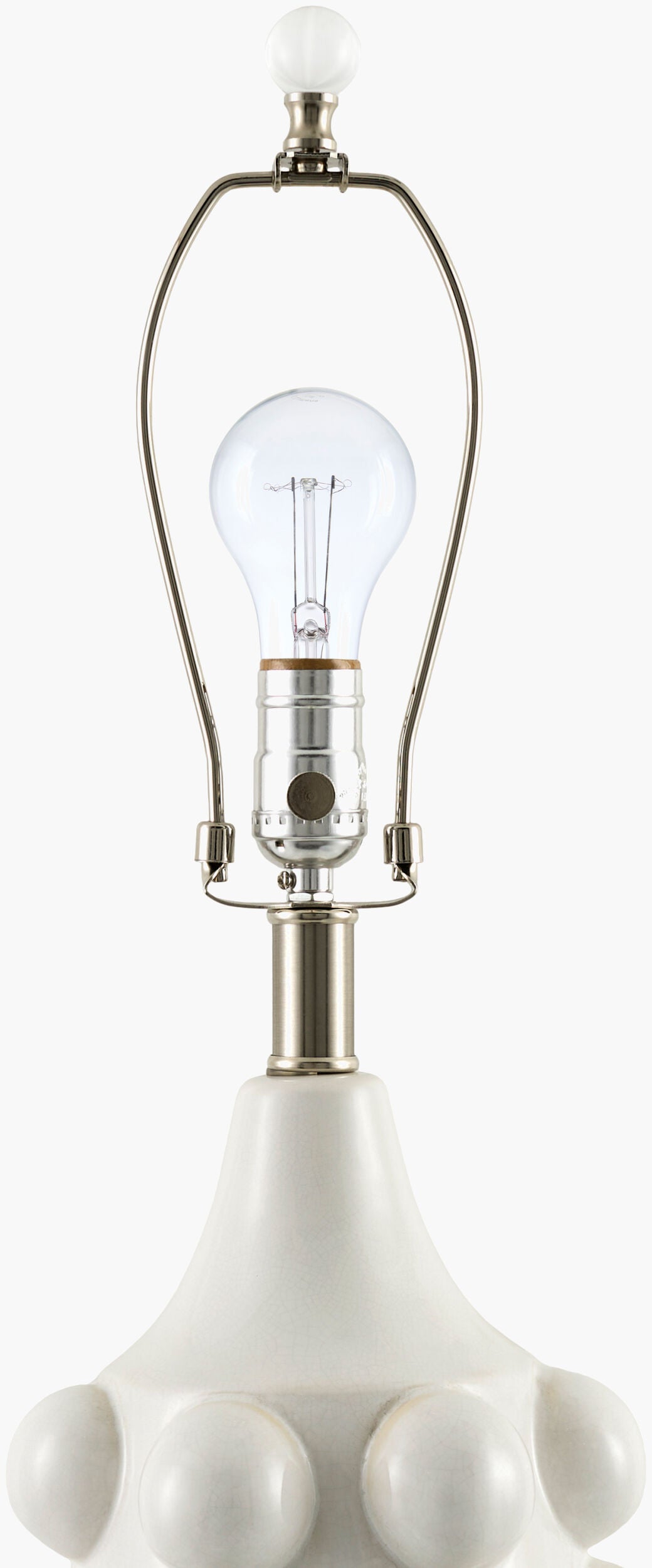 Terravi 32" Ceramic Table Lamp, Glazed White