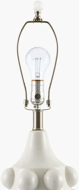 Terravi 32" Ceramic Table Lamp, Glazed White