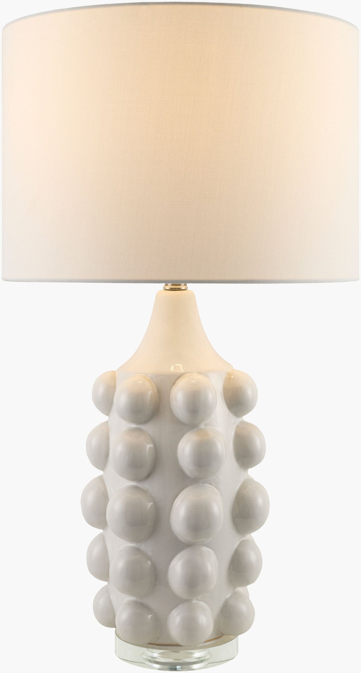 Terravi 32" Ceramic Table Lamp, Glazed White